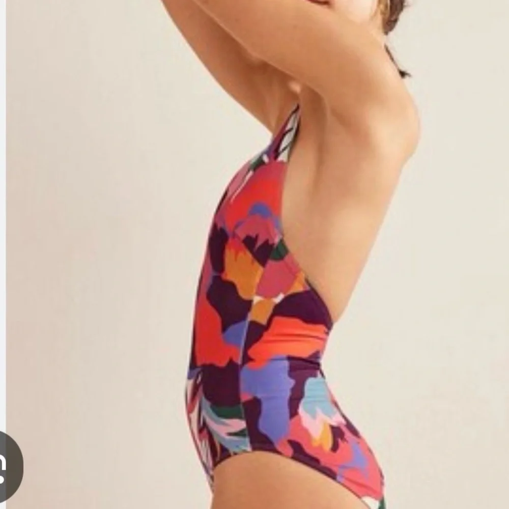 Boden NWT Swimsuit Sorrento One-Shoulder Floral Print bathing suit US 8 gorgeous - Picture 8 of 9